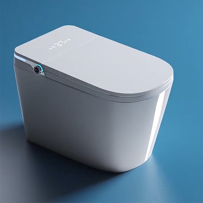 Contemporary Floor Mounted Toilet Bowl Heated Seat Included Urine Toilet for Washroom