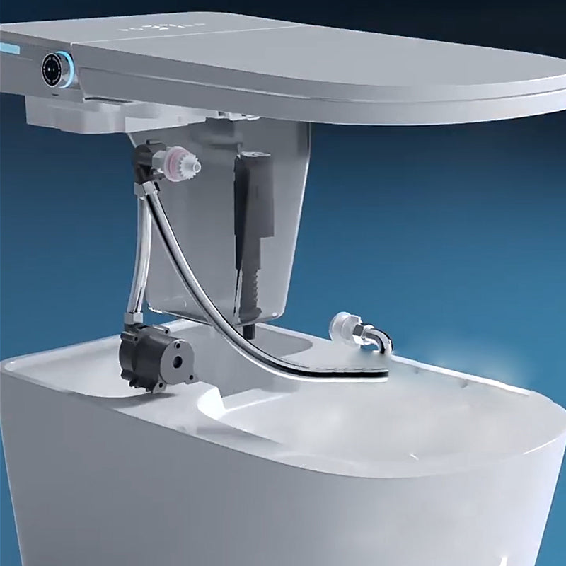 Contemporary Floor Mounted Toilet Bowl Heated Seat Included Urine Toilet for Washroom