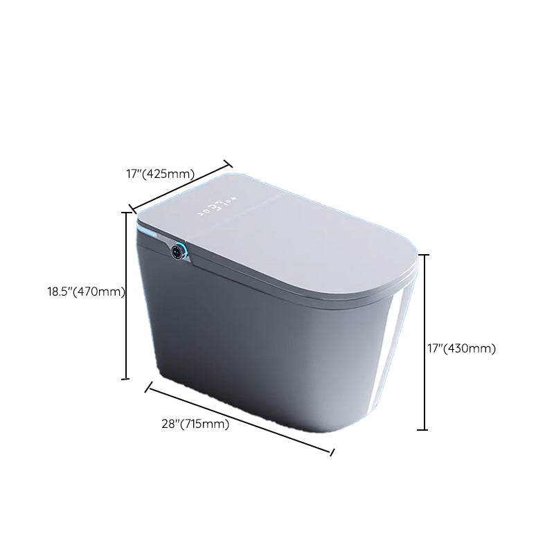 Contemporary Floor Mounted Toilet Bowl Heated Seat Included Urine Toilet for Washroom