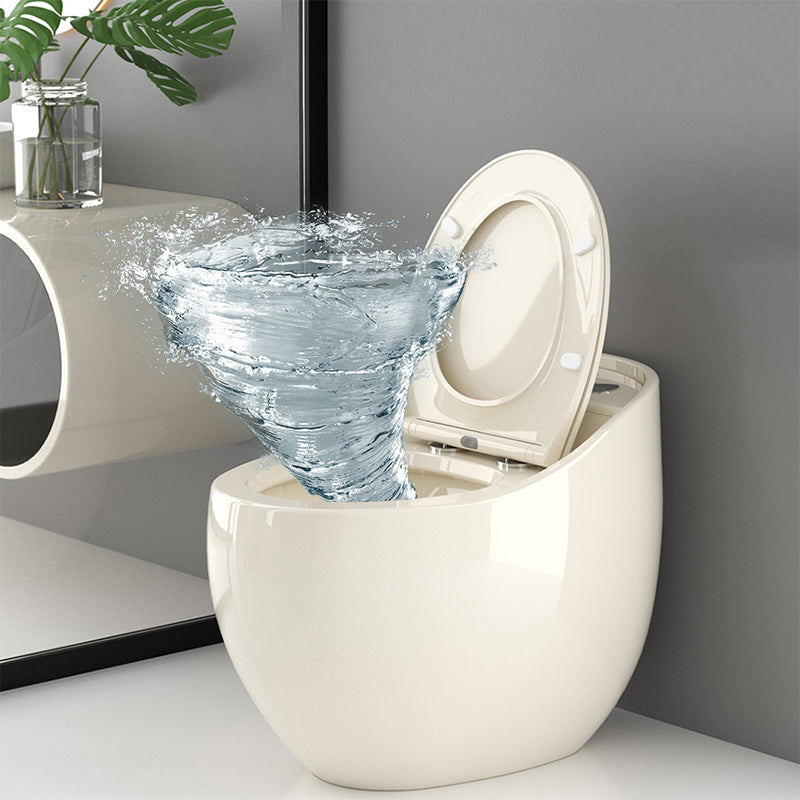 Contemporary Siphon Jet Toilet Bowl Slow Close Seat Included Urine Toilet for Washroom