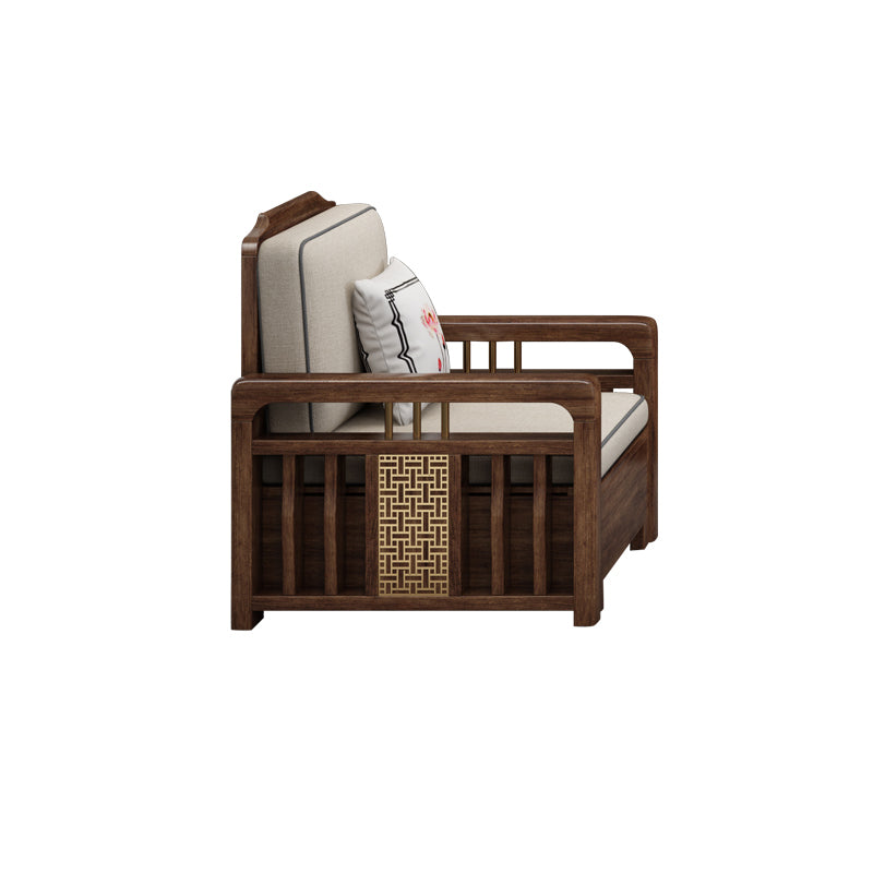 L-Shaped Square Arms Sofas Water Resistant Wooden Sectionals