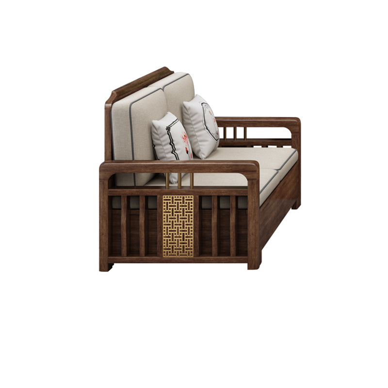 L-Shaped Square Arms Sofas Water Resistant Wooden Sectionals