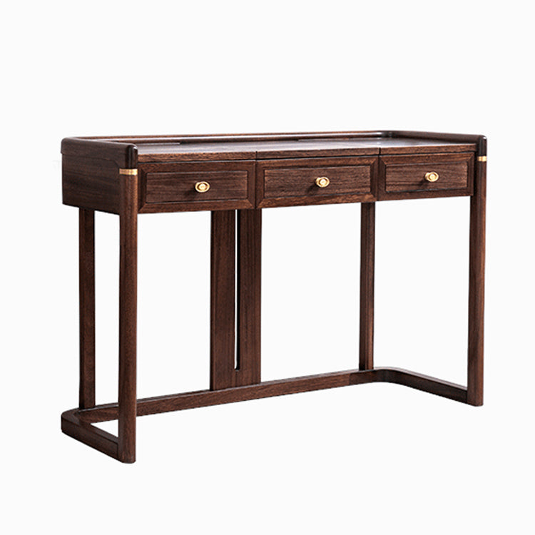 Traditional Solid Wood Vanity Makeup Dressing Table Stool Set 16.53" Wide