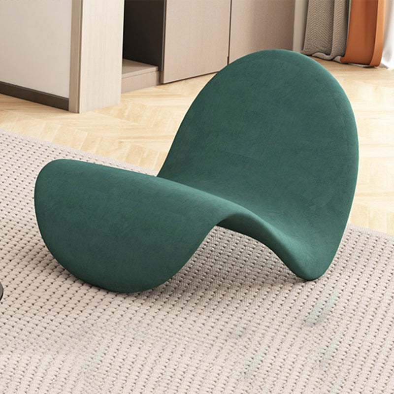 33" Wide Contemporary Sofa Forest Green Leather Stationary Seating