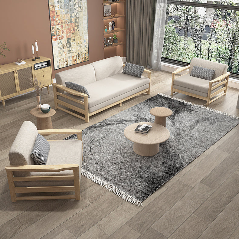 Scandinavian Wood Futon Sleeper Sofa Pillow Back Futon and Mattress