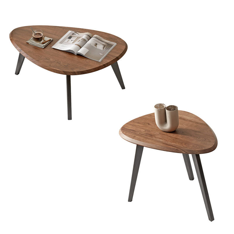 3 Legs Coffee Table Wood Geometric Coffee Coffee or End Table