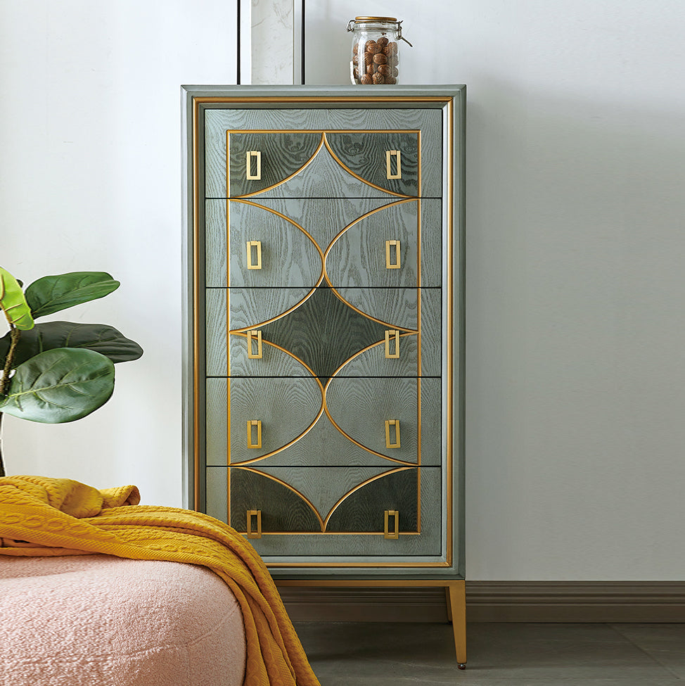 Classic Glam Storage Chest Dresser Solid Wood Storage Chest , 15.21 Inch Width