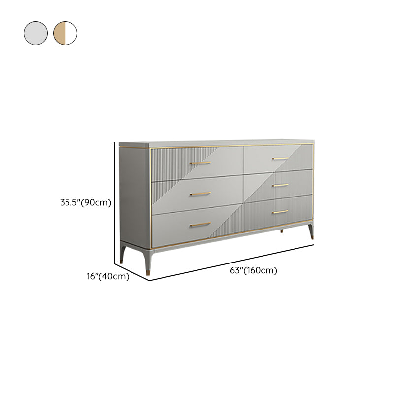 Classic Glam Storage Chest 3/5/6/10 Drawers Double Dresser , 15.6 Inch Width