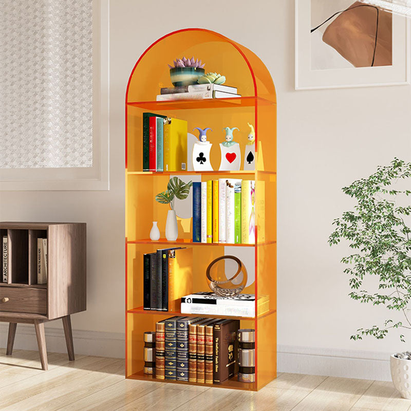 Modern Style Closed Back Vertical Bookshelf Acrylic Bookcase for Home Office