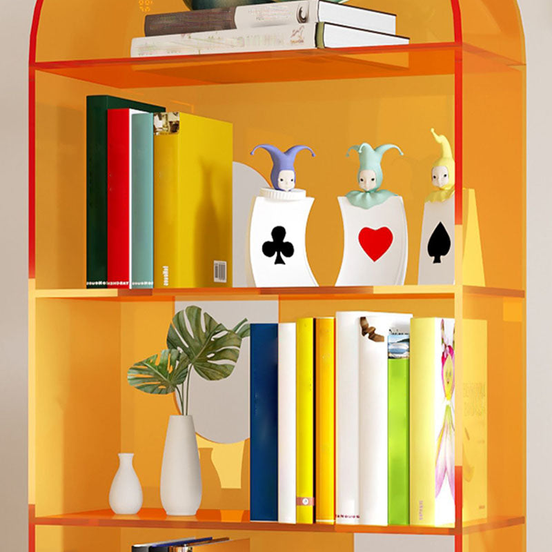 Modern Style Closed Back Vertical Bookshelf Acrylic Bookcase for Home Office