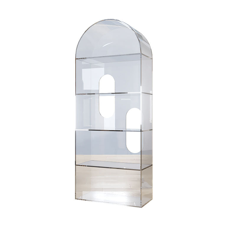 Modern Style Closed Back Vertical Bookshelf Acrylic Bookcase for Home Office