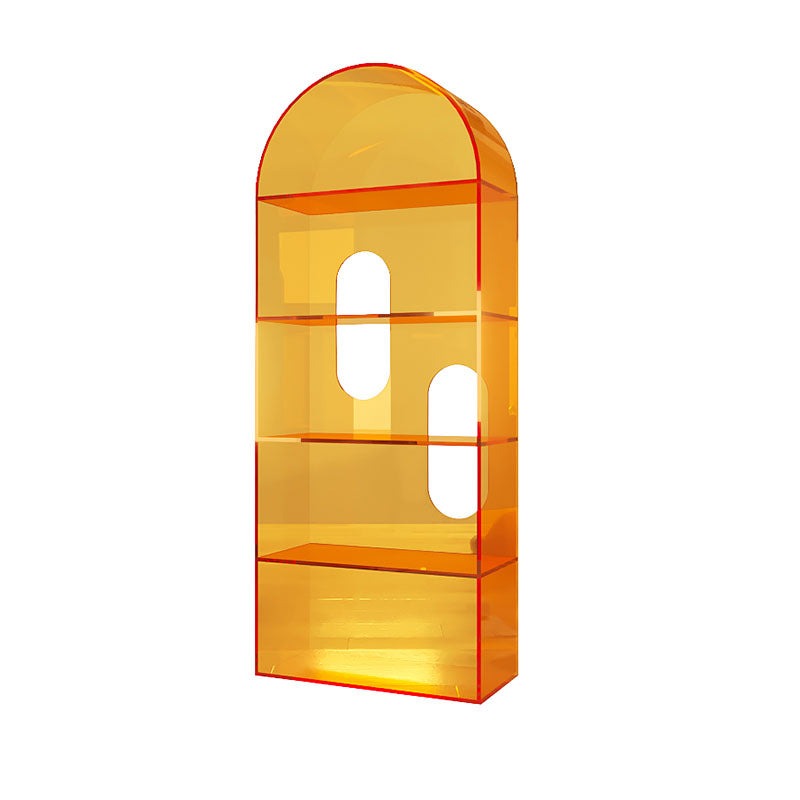 Modern Style Closed Back Vertical Bookshelf Acrylic Bookcase for Home Office