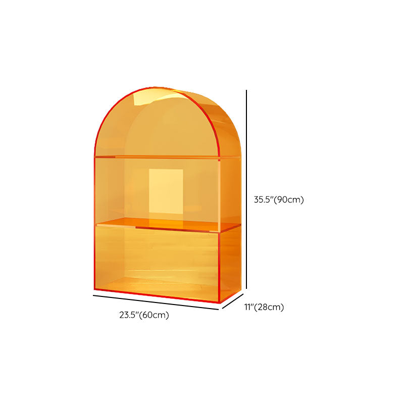 Modern Style Closed Back Vertical Bookshelf Acrylic Bookcase for Home Office