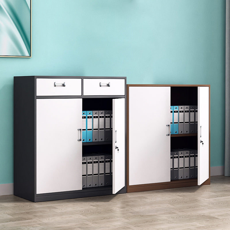 Industrial File Cabinet Steel Frame Adjustable Storage Shelves File Cabinet with Drawers