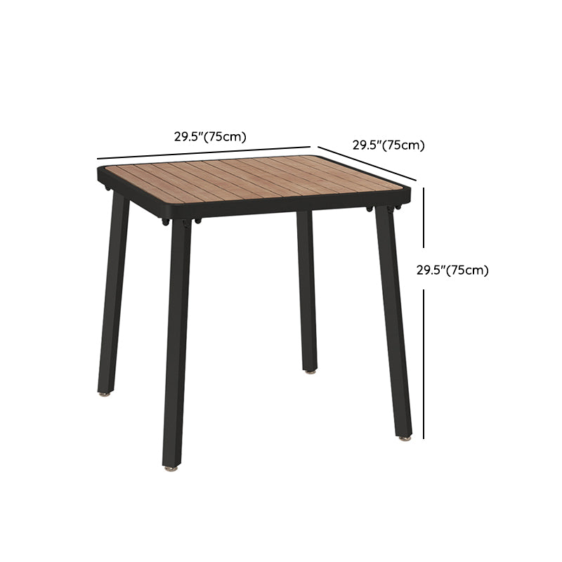Modern Wood Patio Dining Table 1/3/5/7 Pieces Geometric Outdoor Dining Set