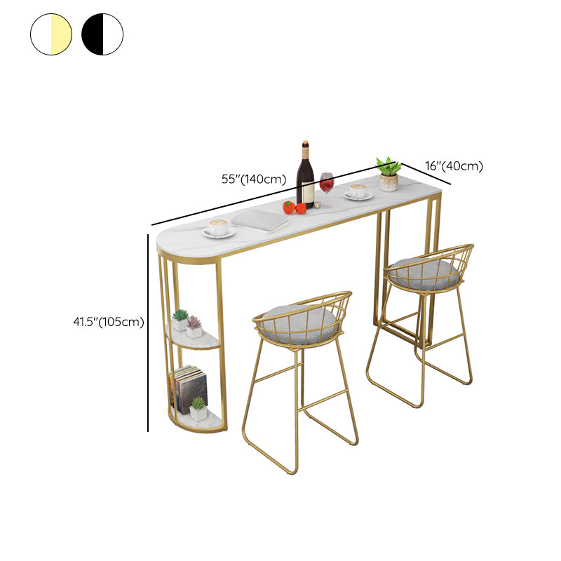 Modern Stone Bar Dining Table Specialty Bar Table for Small Places