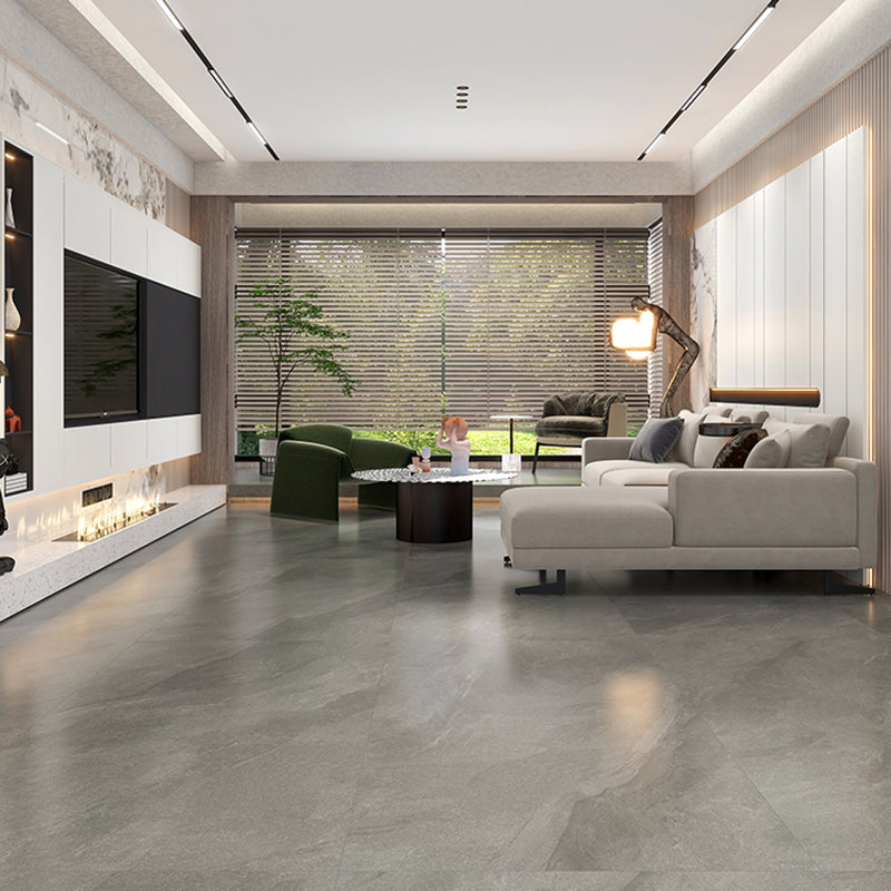 Rectangular Floor Tile Vintage Matte Gray Floor and Wall Tile