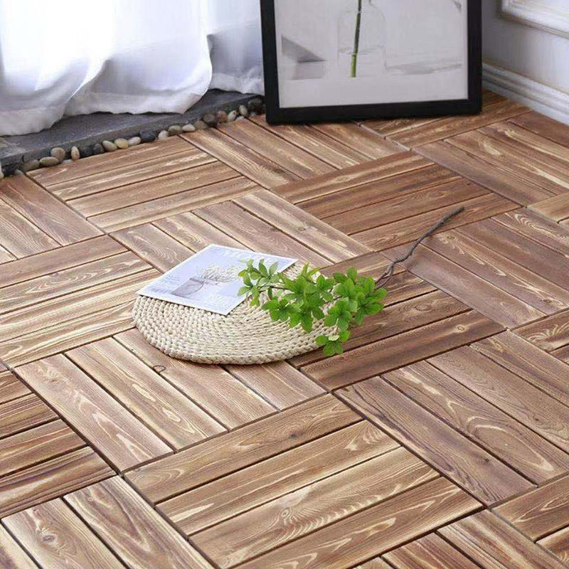 Traditional Click-Locking Distressed Flooring Wood Floor Planks