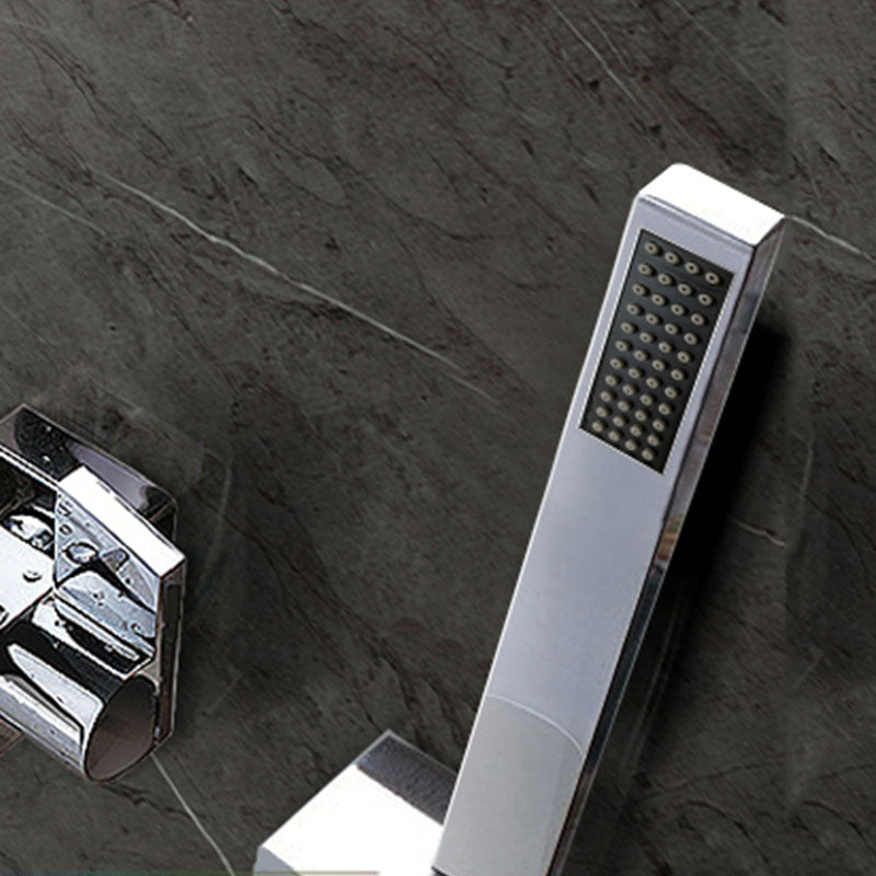 Modern Waterfall Bath Faucet Solid Color Wall Mounted Bathroom Faucet