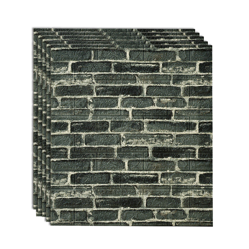 Industrial Wall Plank 3D Brick Wall Panels Waterproof Stick Wall Tile Set of 10
