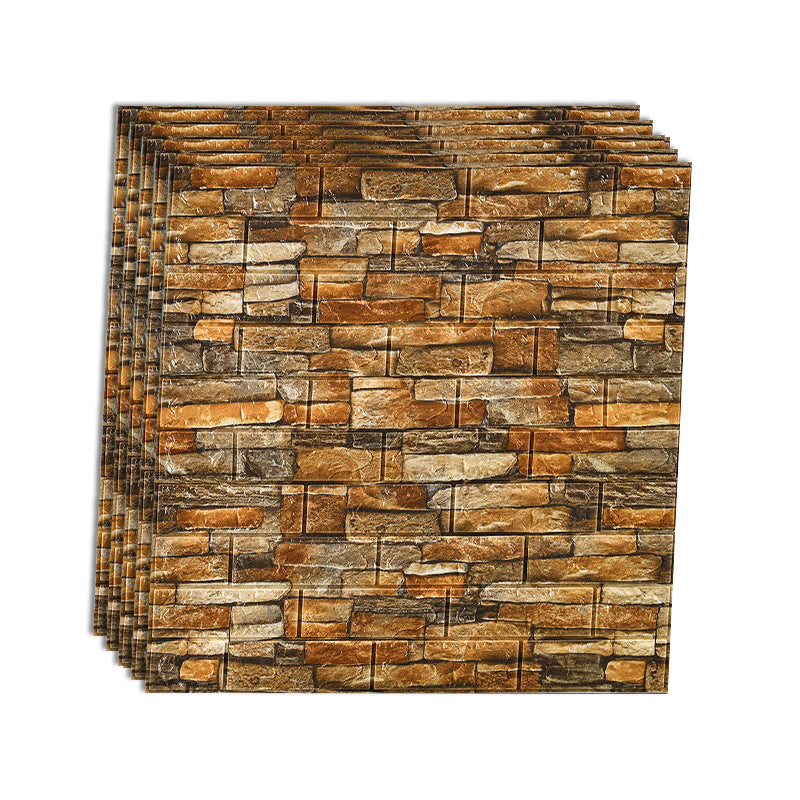Industrial Wall Plank 3D Brick Wall Panels Waterproof Stick Wall Tile Set of 10