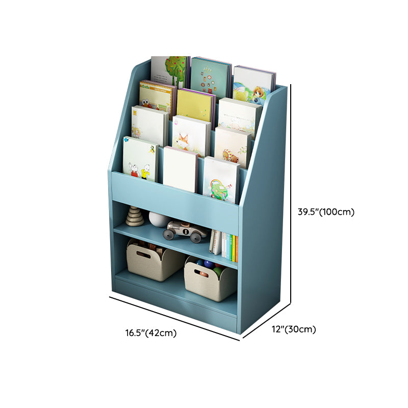 Scandinavian Book Display Closed Back Wood Children's Bookshelf