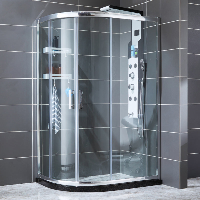 Double Sliding Frame Shower Doors Transparent TemperedShower Door