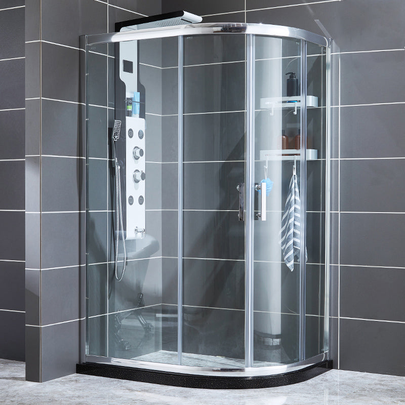 Double Sliding Frame Shower Doors Transparent TemperedShower Door