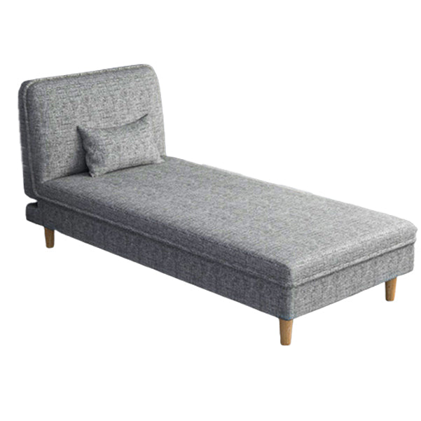 Scandinavian Armless Accent Chair 3-Position Reclining Chaise Lounge Couch