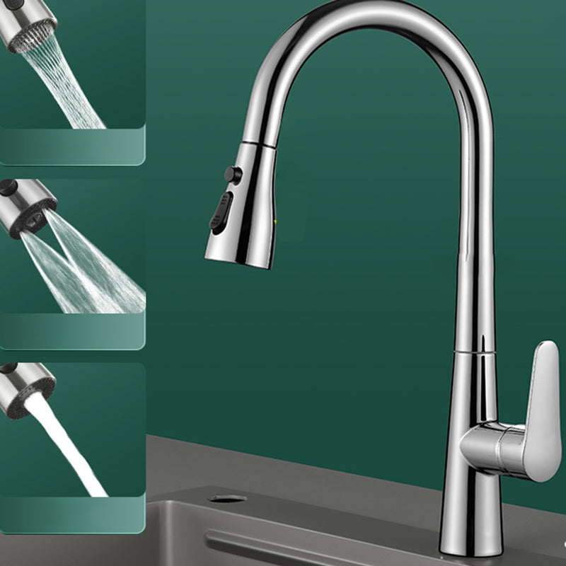 Modern Spring Spout Water Filler One Handle High Arch Kitchen Faucet