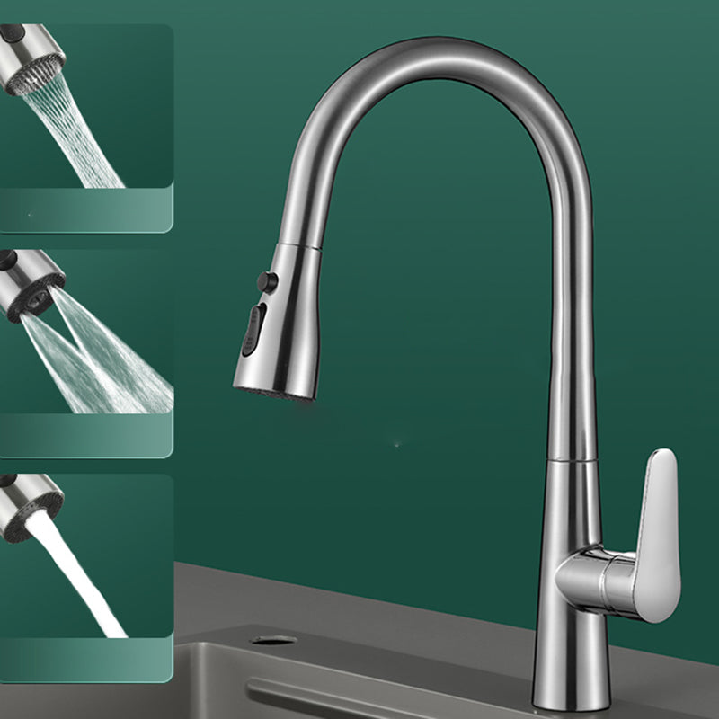 Modern Spring Spout Water Filler One Handle High Arch Kitchen Faucet