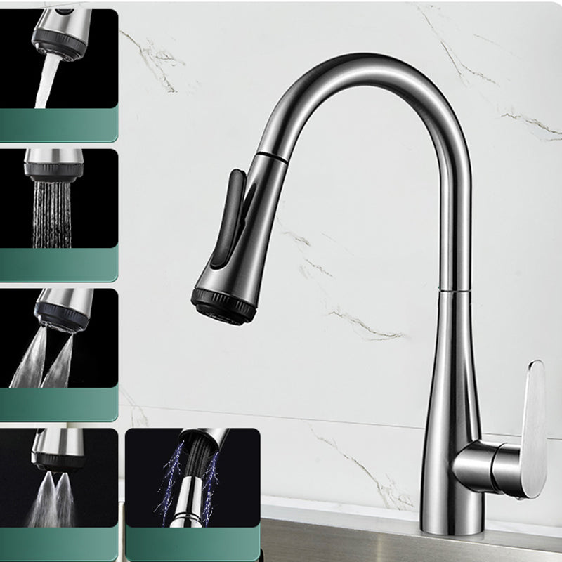 Modern Spring Spout Water Filler One Handle High Arch Kitchen Faucet