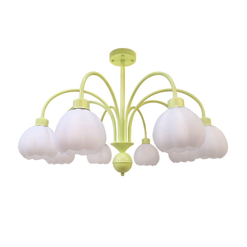 Nordic Ceiling Lamp Glass Flush Mount Light Fixture with Glass Shade for Bedroom