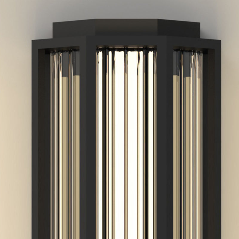 Simple Wall Sconce Black Outdoor Wall Light Fixture with Metal