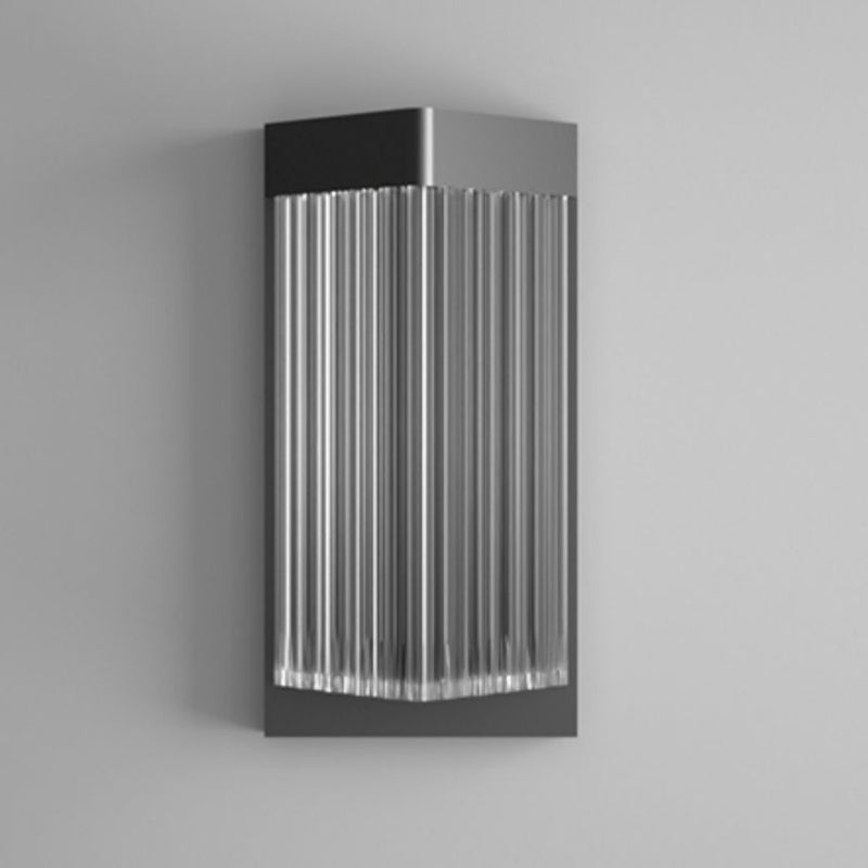 Simple Wall Sconce Black Outdoor Wall Light Fixture with Acrylic