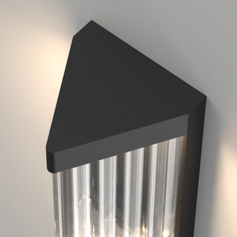 Simple Wall Sconce Black Outdoor Wall Light Fixture with Acrylic
