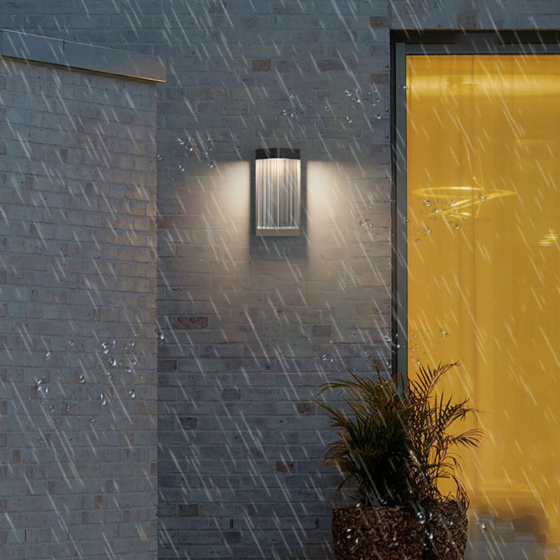 Simple Wall Sconce Black Outdoor Wall Light Fixture with Acrylic