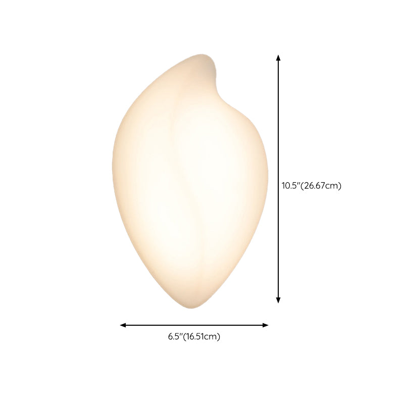 Single Modernism Wall Mounted Sconce White Acrylic LED Wall Light for Bedroom