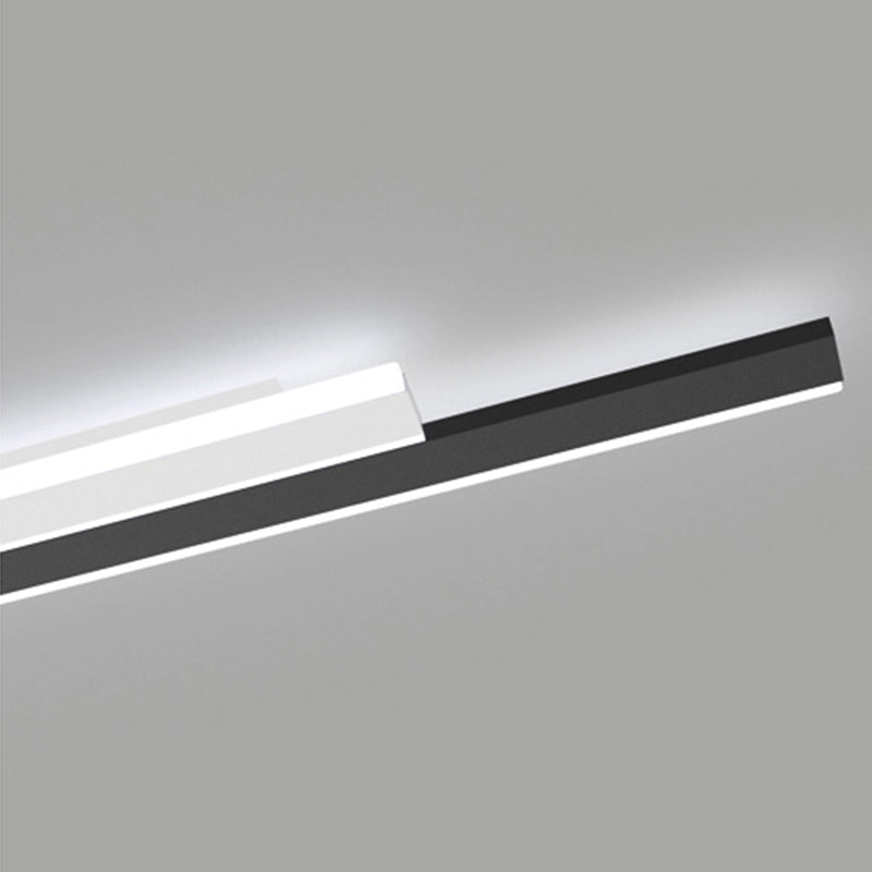 Modernism White/Black 2-Light Wall Mounted Sconce Linear LED Wall Light