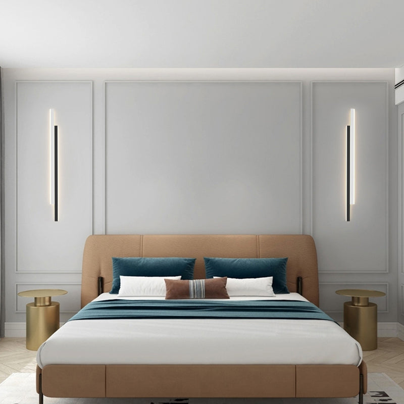 Modernism White/Black 2-Light Wall Mounted Sconce Linear LED Wall Light