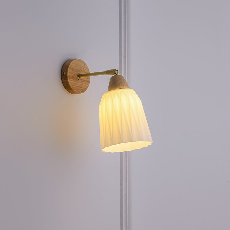 Contemporary Wall Light Fixture Simple Wooden Wall Light Sconce for Bedroom