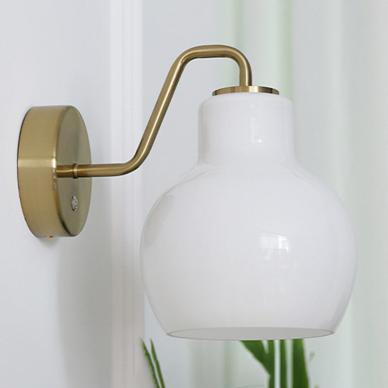 Nordic Style Glass Vanity Light Dome Shape Vanity Lamp for Shower Room