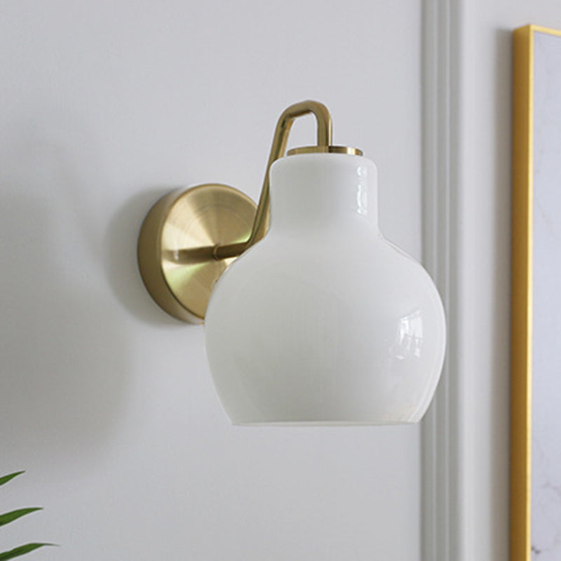 Nordic Style Glass Vanity Light Dome Shape Vanity Lamp for Shower Room