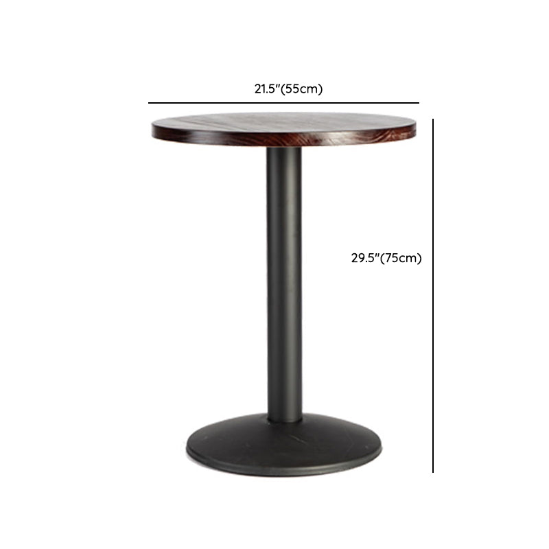 Solid Wood Dinette Set 1/2/3 Pcs Industrial Style Dining Set with Round Table