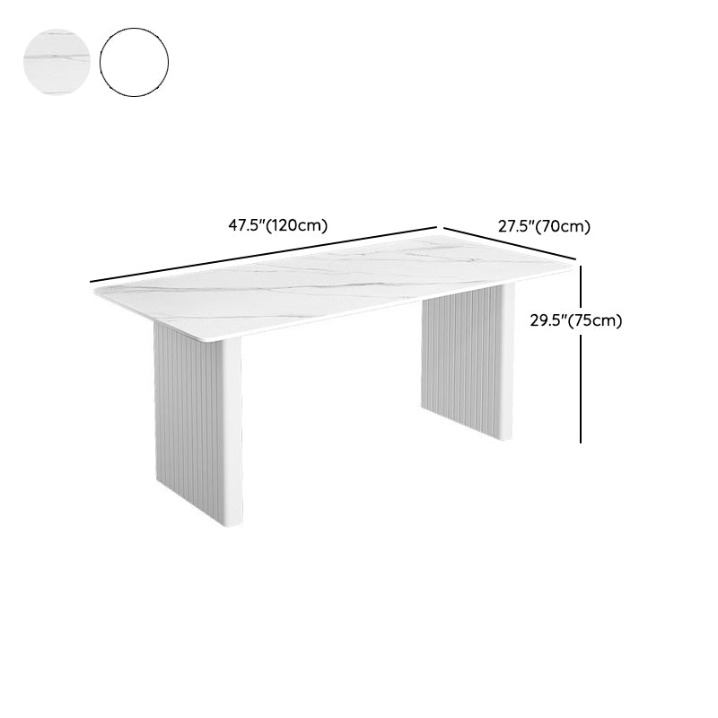Modern Dinette Set 1/2/5/7 Pcs Rectangle Table and Solid Wood Base Dining Set with Chairs