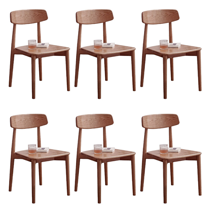 Dining Room Armless Dining Chair Home Wood Open Back Dining Chair
