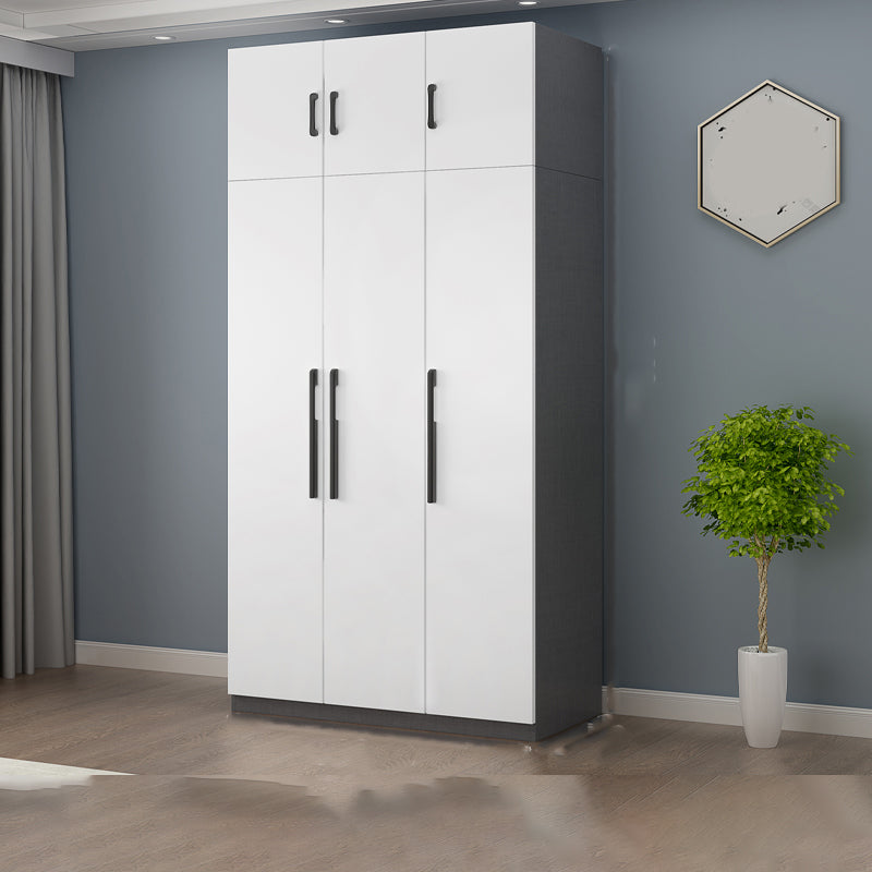 Modern Wood Frame Wardrobe Armoire Freestanding Wardrobe with Shelves