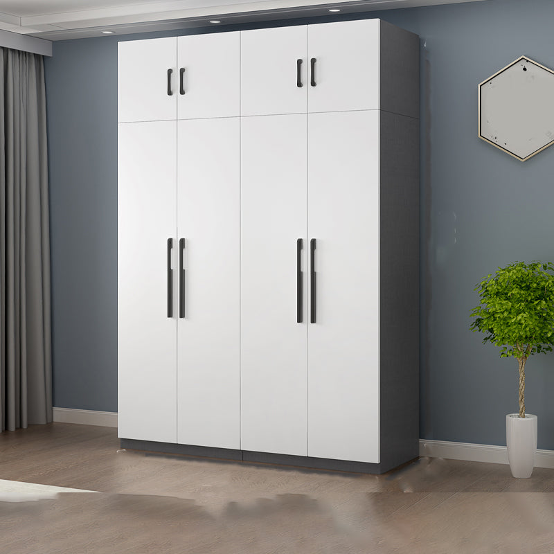 Modern Wood Frame Wardrobe Armoire Freestanding Wardrobe with Shelves