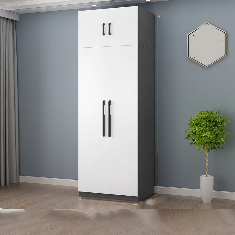 Modern Wood Frame Wardrobe Armoire Freestanding Wardrobe with Shelves