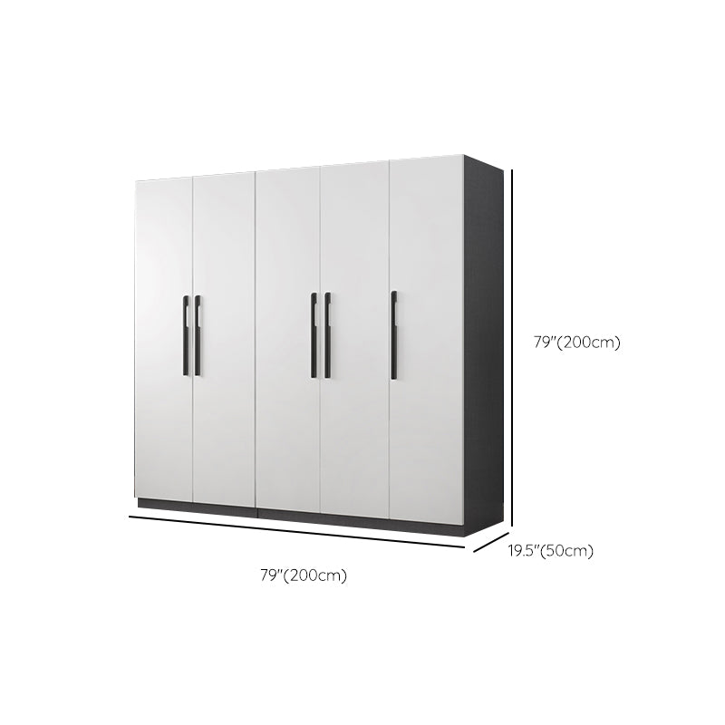 Modern Wood Frame Wardrobe Armoire Freestanding Wardrobe with Shelves